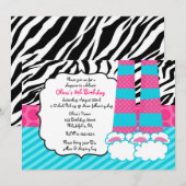 Slapepover Birthday Uitnodiging (Voorkant / Achterkant)