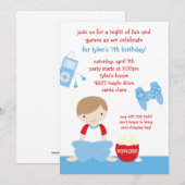 Slapepover Party-uitnodiging Kaart (Voorkant / Achterkant)