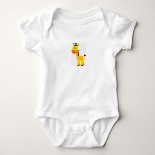 Slaper baby body giraffe romper (Voorkant)
