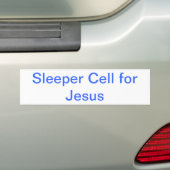 Slapercel voor Jezus bumper sticker (Op auto)