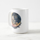 Slaperig Beer op de maan Koffiemok (Voorkant links)