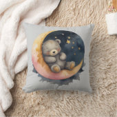 Slaperig Beer op de maan Kussen (Deken)