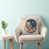 Slaperig Beer op de maan Kussen (Stoel)