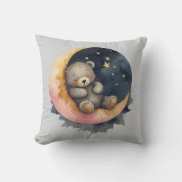 Slaperig Beer op de maan Kussen