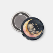 Slaperig Beer op de maan Magneet (Voorkant / Achterkant)