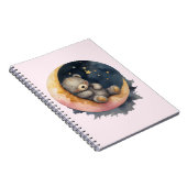 Slaperig Beer op de maan Notitieboek (Rechterzijde)