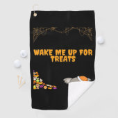 Slaperig dier klaar voor Halloween traktaties! Cla Golfhanddoek (Insitu)
