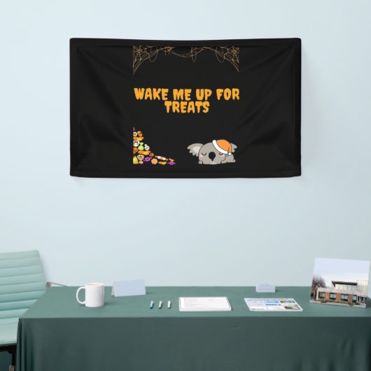 Slaperig dier klaar voor Halloween traktaties! Cla Spandoek (Beurs)
