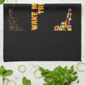 Slaperig dier klaar voor Halloween traktaties! Cla Theedoek (Gevouwen)