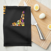 Slaperig dier klaar voor Halloween traktaties! Cla Theedoek (Quarter Fold)