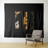 Slaperig dier klaar voor Halloween traktaties! Cla Wandkleed (In Situ (horizontaal))