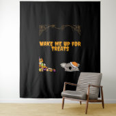 Slaperig dier klaar voor Halloween traktaties! Cla Wandkleed (In situ)