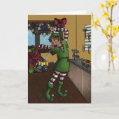 Slaperig elf kaart (Gele Bloem)