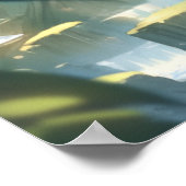 Slaperig engelachtig anime meisje in bos poster (Hoek)