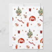 Slaperig Feestje Winter Slaapfeest Verjaardagsfees Kaart (Achterkant)