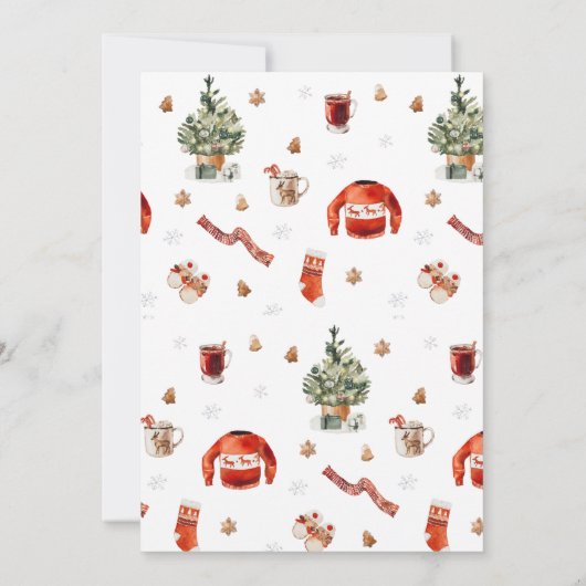 Slaperig Feestje Winter Slaapfeest Verjaardagsfees Kaart (Achterkant)