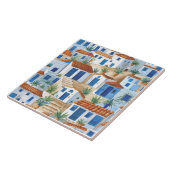 Slaperig Grieks dorp, Griekenland Reis Souvenir Tegeltje (Zijkant)