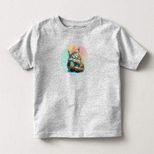Slaperig Kitten met Voetbal – Schattige Sportliefh Kinder Shirts
