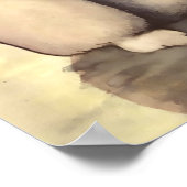 Slaperig Klein Kind met Konijn Kraam Poster (Hoek)