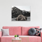 Slaperig Lazy Beer Rustieke Cabine Decor Canvas Afdruk (Insitu (Woonkamer))