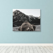 Slaperig Lazy Beer Rustieke Cabine Decor Canvas Afdruk (Insitu (Houten vloer))