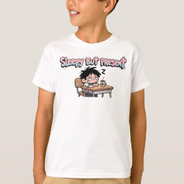 Slaperig Maar Aanwezig Grappige Terug naar School T-shirt