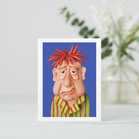 Slaperig Man Briefkaart (Staand voorkant)