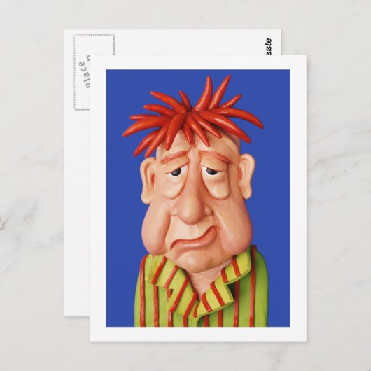 Slaperig Man Briefkaart (Voorkant / Achterkant)