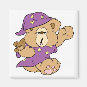 slaperig nacht nacht leuk teddybeer ontwerp magneet