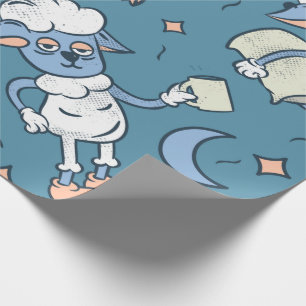 slaperig papier voor het verpakken van schapen