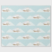 Slaperig sneeuwuil inpakpapier (Vlak)