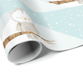 Slaperig sneeuwuil inpakpapier (Rol Hoek)