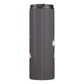 Slaperig Taurus Konijnenpatroon - Zodiac Thermosbeker (Achterkant)