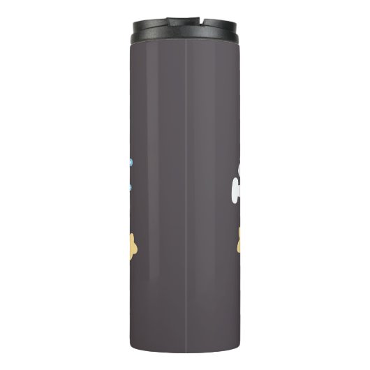 Slaperig Taurus Konijnenpatroon - Zodiac Thermosbeker (Achterkant)