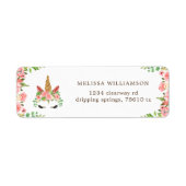 slaperig unicorn blush spoeladres label (Voorkant)