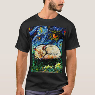 Slaperig vlampunt Siamese nacht T-shirt