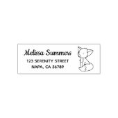 Slaperig Vosje Adres Zelfinktende Stempel (Design)