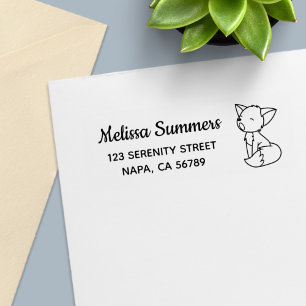 Slaperig Vosje Adres Zelfinktende Stempel