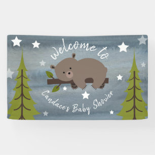 Slaperig Waterverf Beer Baby shower Spandoek