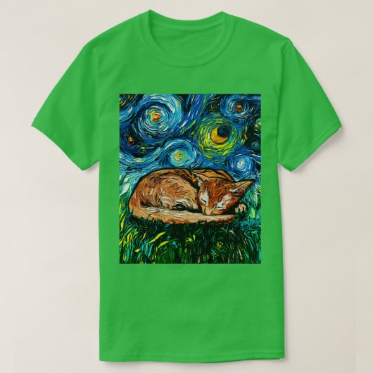 Slaperige Abyssinische nacht T-shirt (Design voorkant)