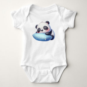 Slaperige baby panda romper