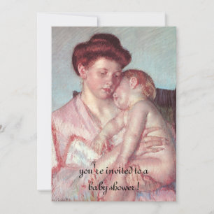 Slaperige Baby van Mary Cassatt, Vintage Baby Show Kaart