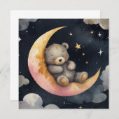 Slaperige Beer op de Maan Kaart (Voorkant / Achterkant)