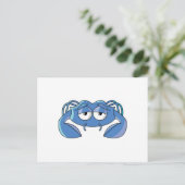 slaperige blauwe krab briefkaart (Staand voorkant)