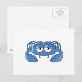 slaperige blauwe krab briefkaart (Voorkant / Achterkant)