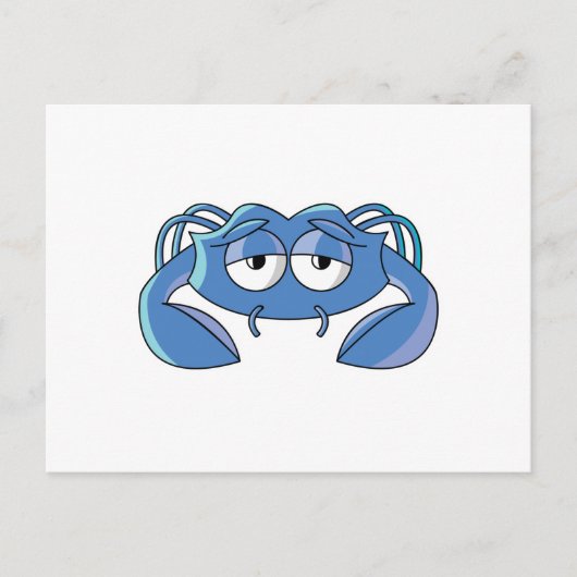 slaperige blauwe krab briefkaart (Voorkant)