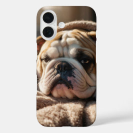 slaperige bulldog iPhone 16 hoesje