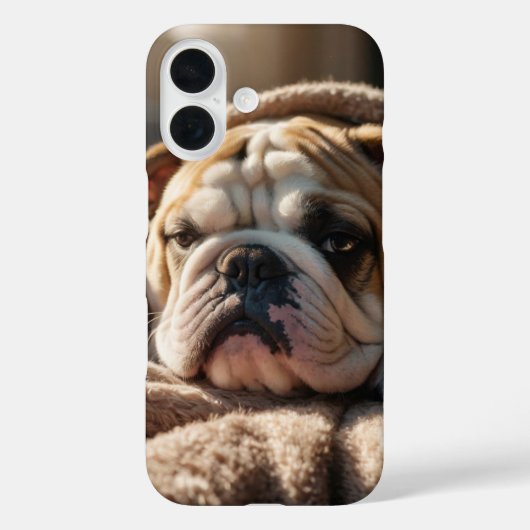 slaperige bulldog Case-Mate iPhone case (Achterkant)