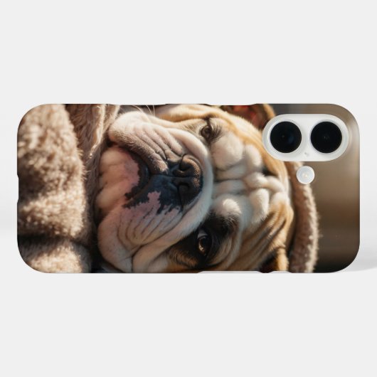 slaperige bulldog Case-Mate iPhone case (Achterkant (horizontaal))
