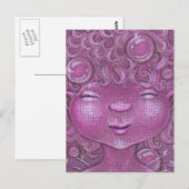 Slaperige dunne kop briefkaart (Voorkant / Achterkant)